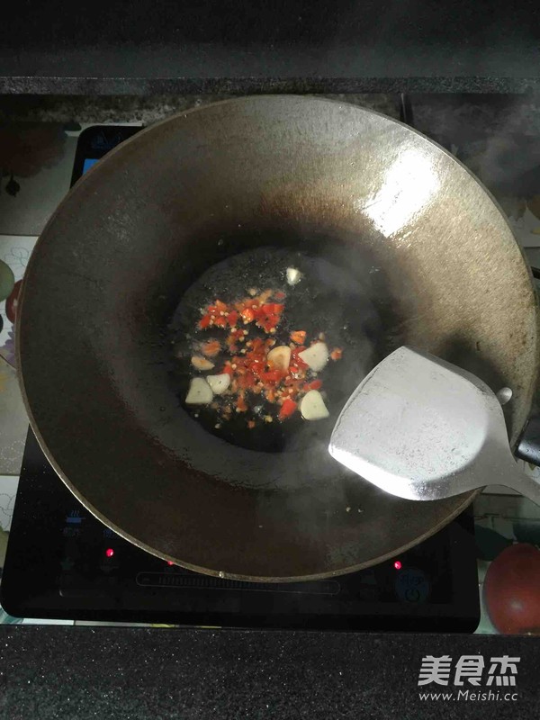 菜花配海虾的做法