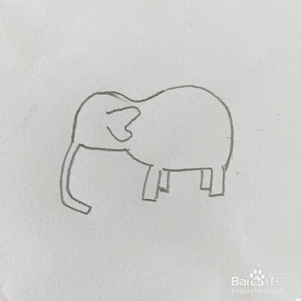 简笔画:可爱小象怎么画