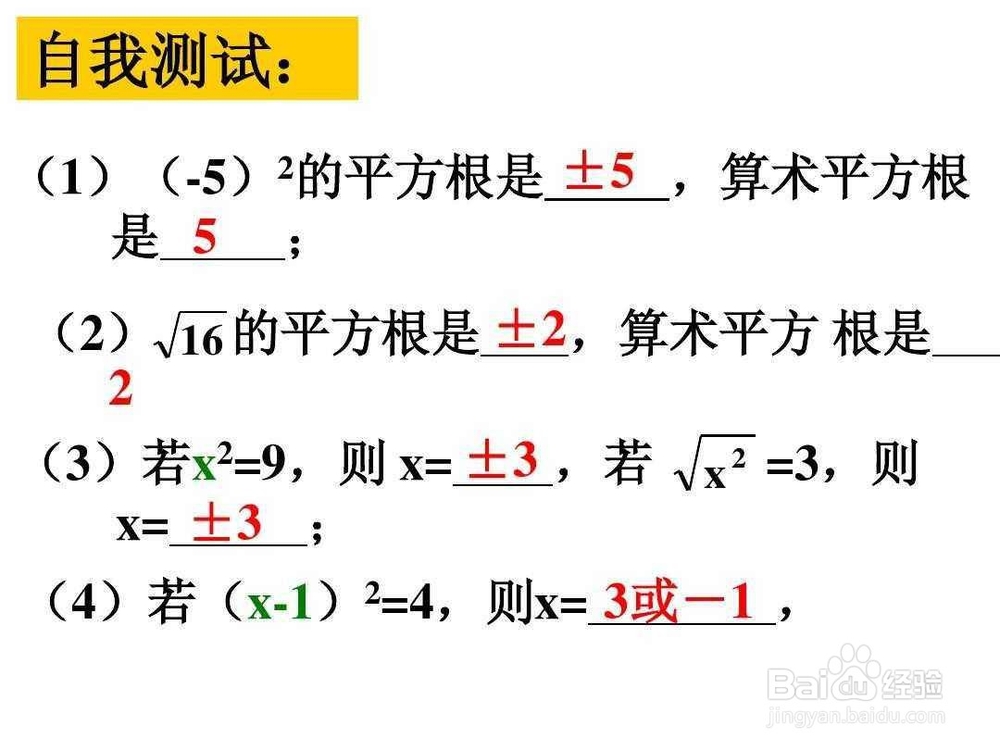 初一数学如何学好平方根和算术平方根