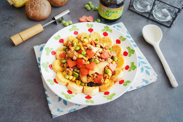 香菇彩蔬鲜肉日本豆腐