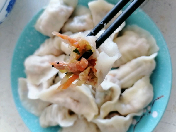 冬瓜胡萝卜海米馅饺子