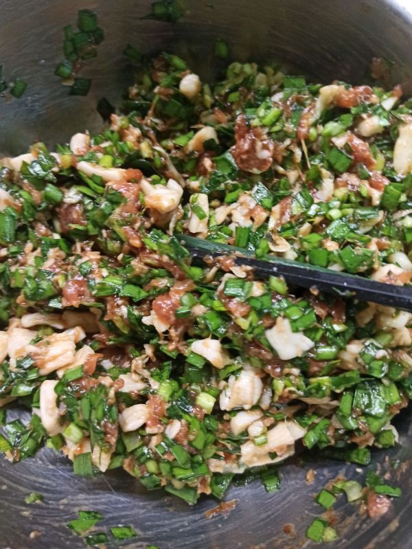 韭菜鲜贝柱肉饺子