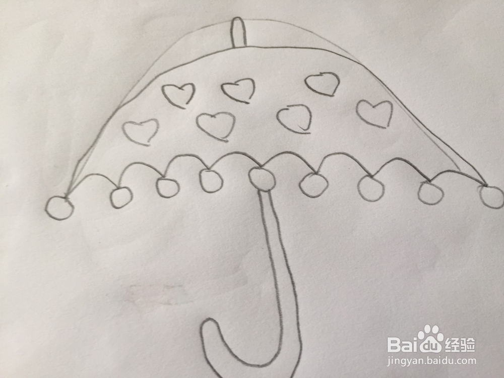 怎样简画雨伞