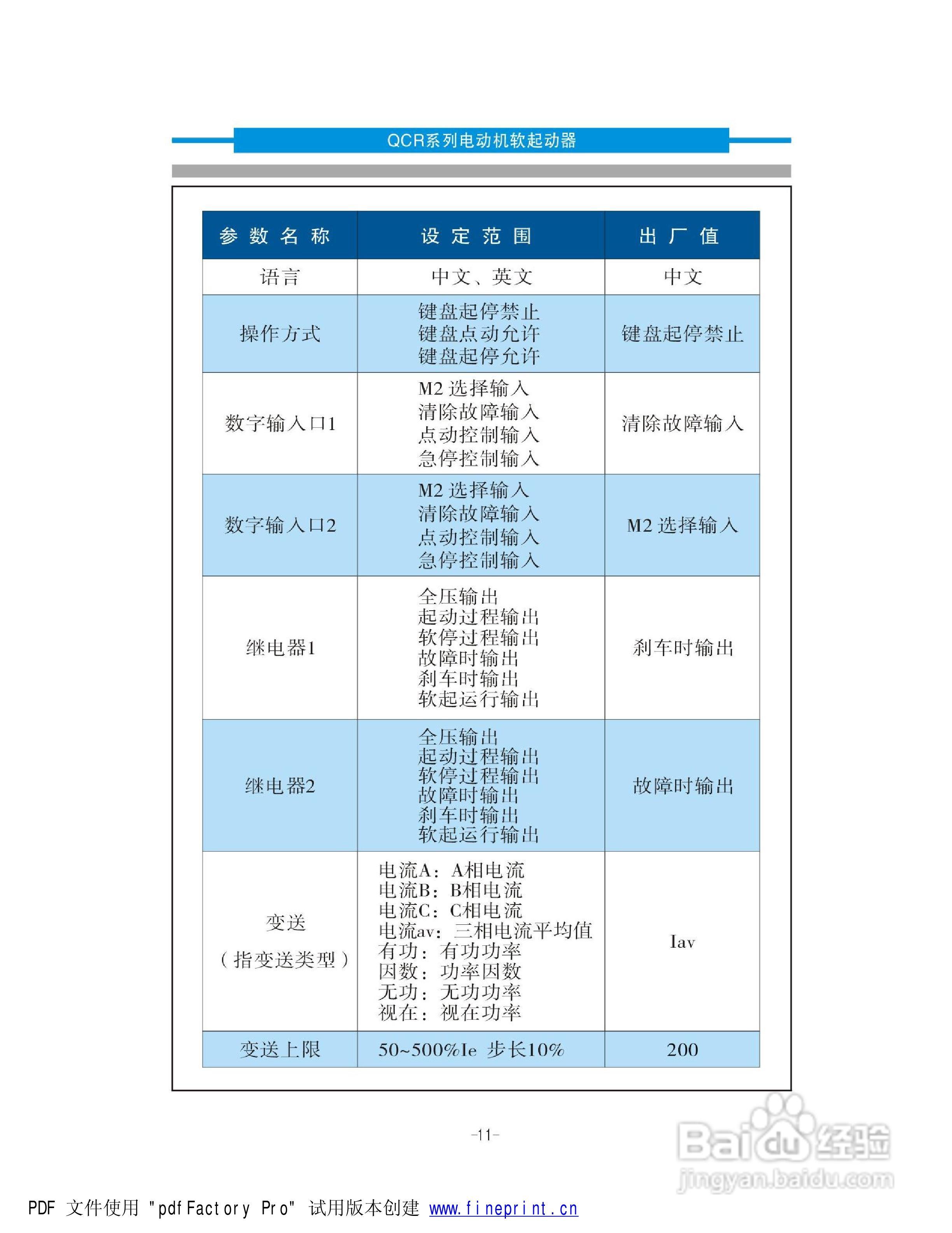 QCR电机软起动器说明书:[2]