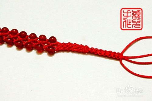 玛瑙四线蛇结手绳