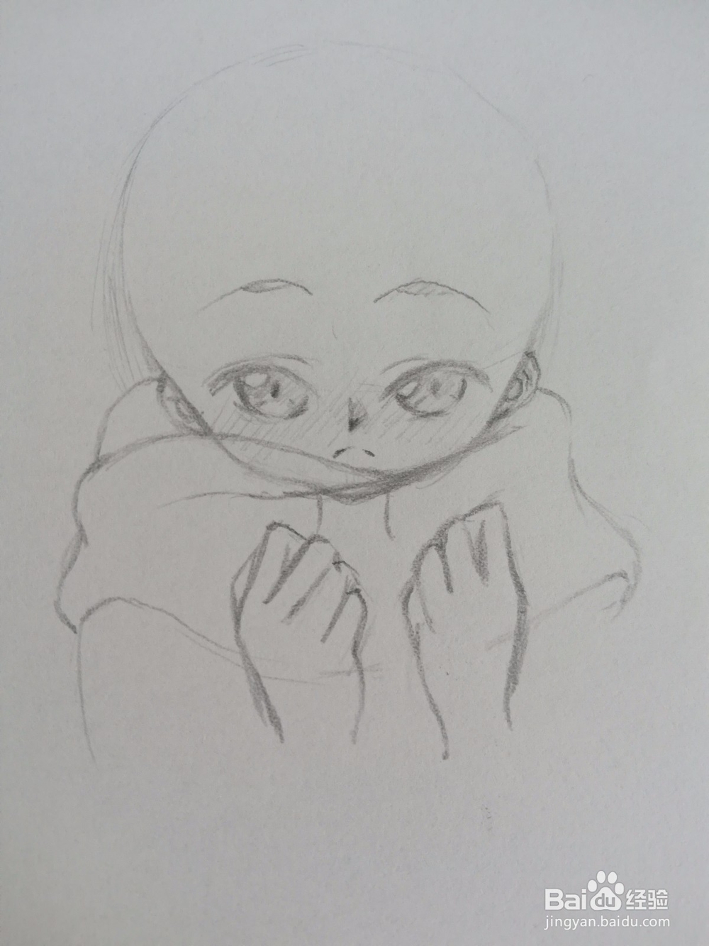 穿着毛衣的漫画人物画法