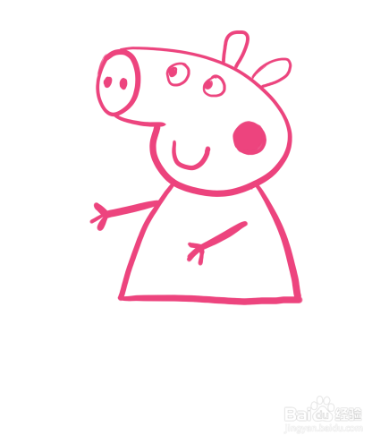 如何教孩子画小猪佩奇简笔画