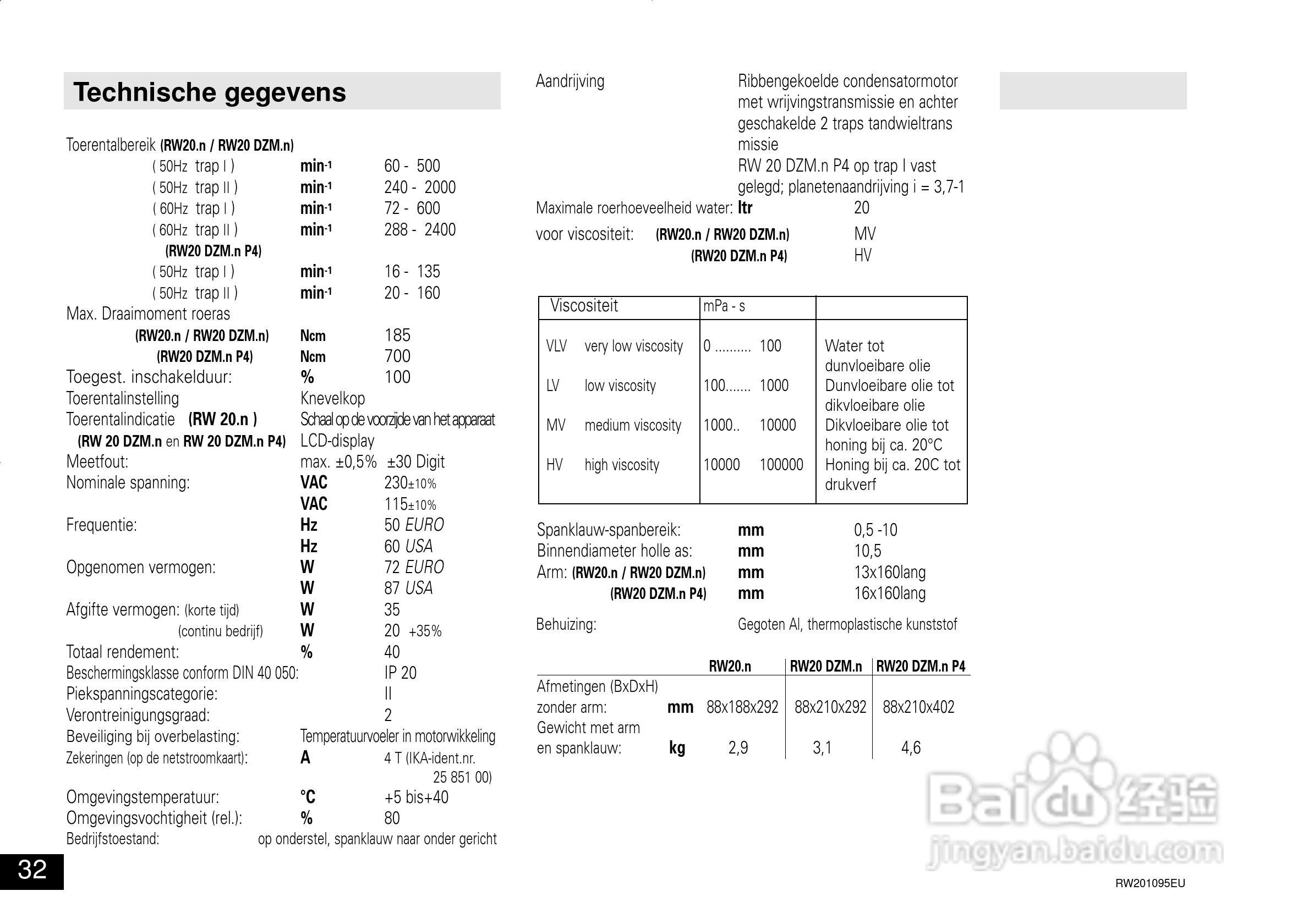 IKA RW 20 DZM.n 顶置式机械搅拌器使用说明书:[4]