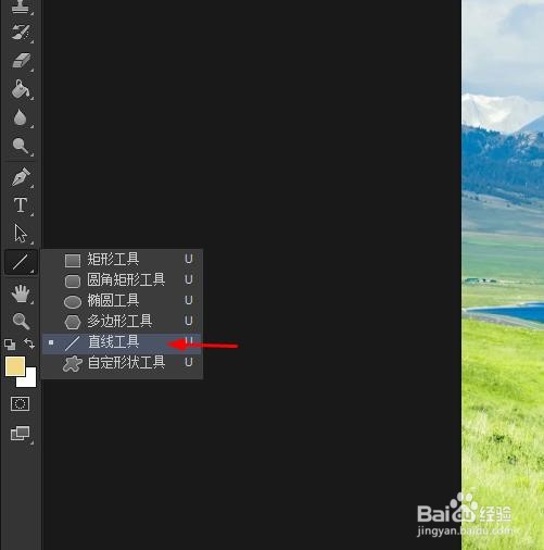 用Photoshop怎样在图片中添加线条