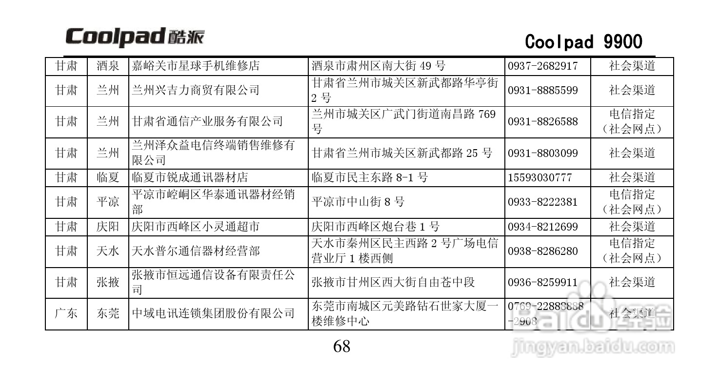 酷派Coolpad 9900手机使用说明书:[8]