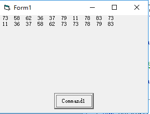 用VB6.0对一批随机数进行排序（搅拌排序）