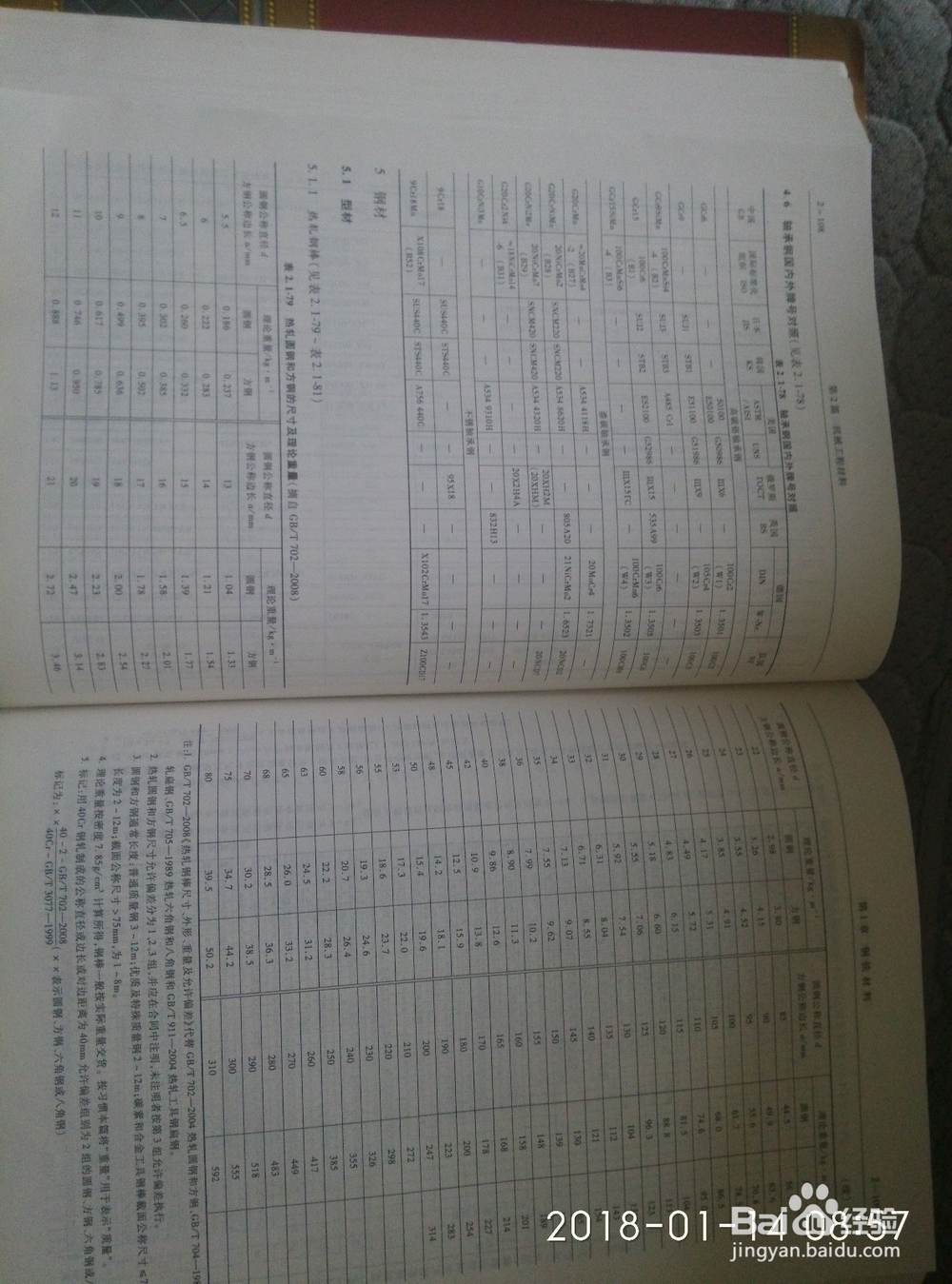 钢材理论重量表