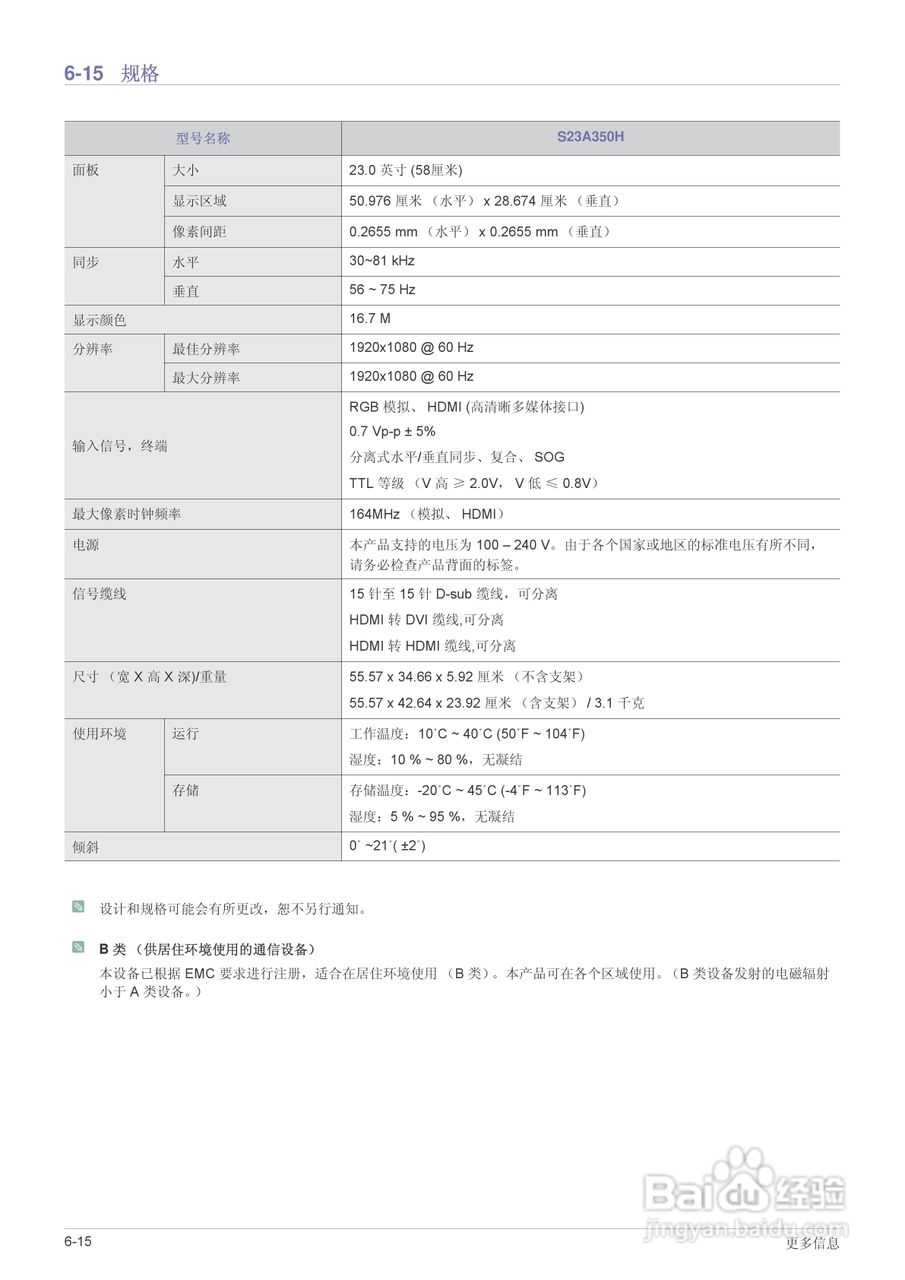 三星S23A350H液晶显示器使用说明书:[7]