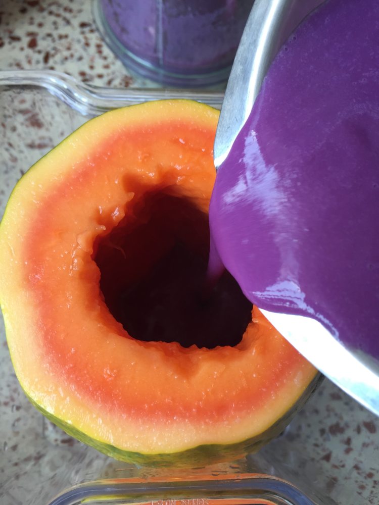 紫薯木瓜布丁的做法，好吃不腻！