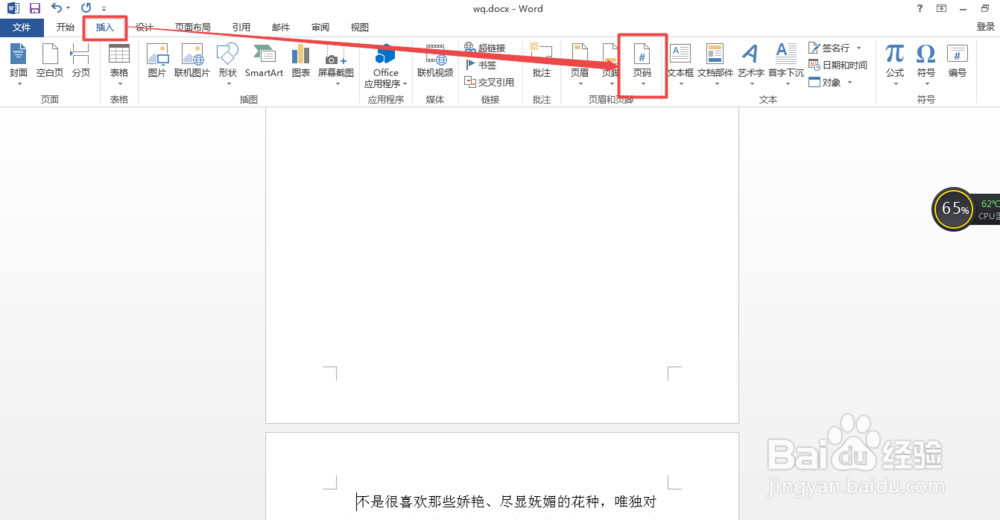 怎么在Word中设置不同的页码