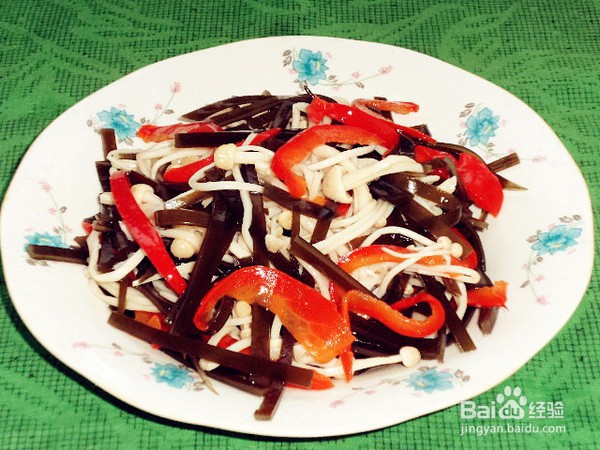 怎么做海带拌金针菇