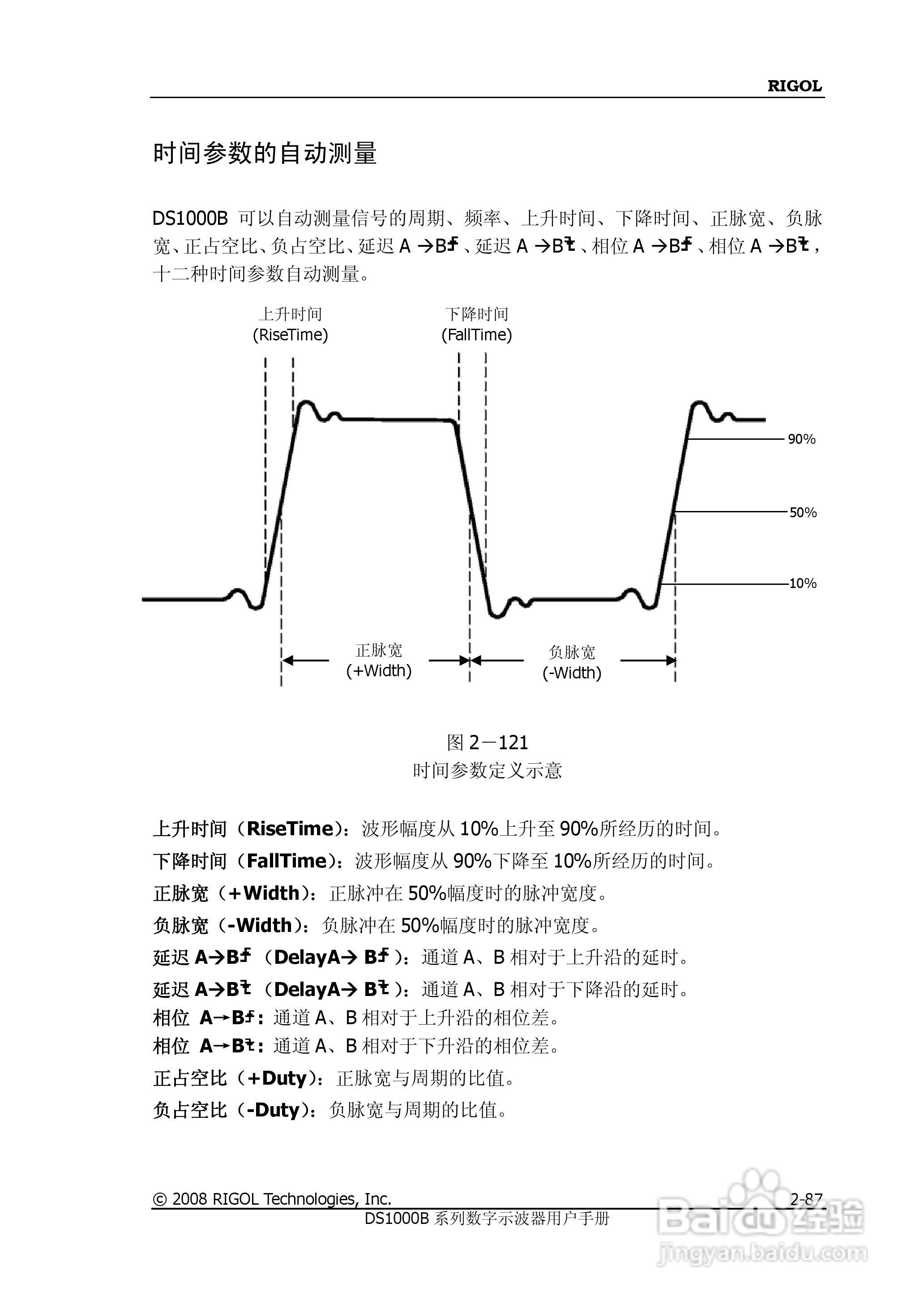 RIGOL数字示波器 DS1000B 用户手册:[12]