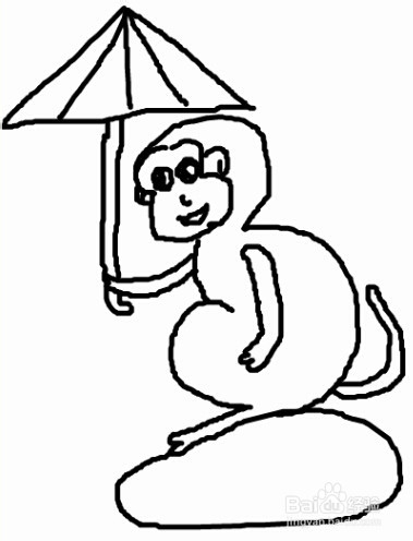 如何一分钟3变小猴子(儿童数字创意画)