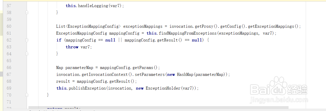 读取struts2中的ExceptionMapping源码