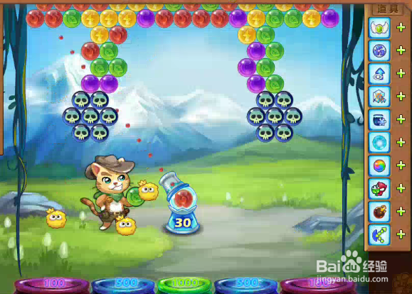 开心泡泡猫51关三星攻略