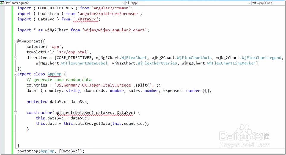 如何在Angular2下使用Wijmo FlexChart控件