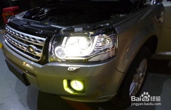 锋程车改东莞虎门HID灯改装路虎神行者2灯光升级