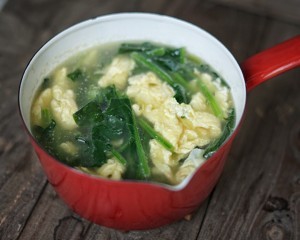 健康养生佳品黄金菠菜鸡蛋汤的做法
