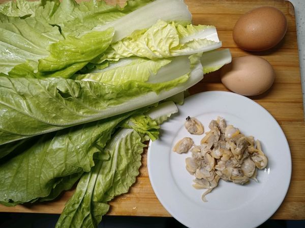 小白菜蛤蜊肉鸡蛋