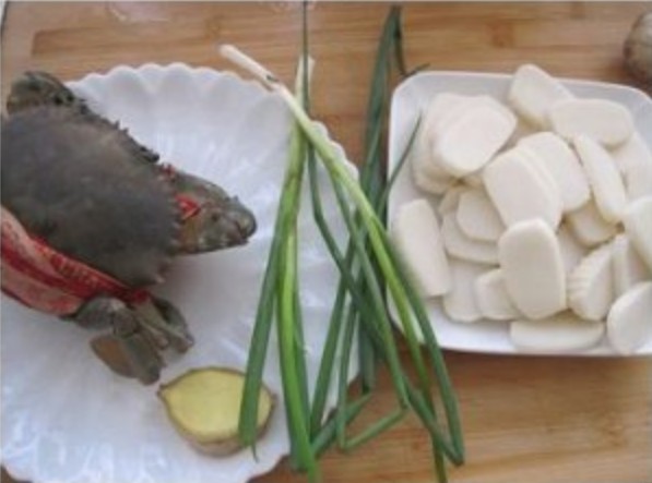 姜葱青蟹炒年糕