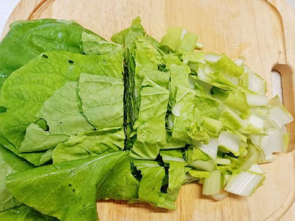 油渣小白菜+猪油拌饭（童年的回忆)