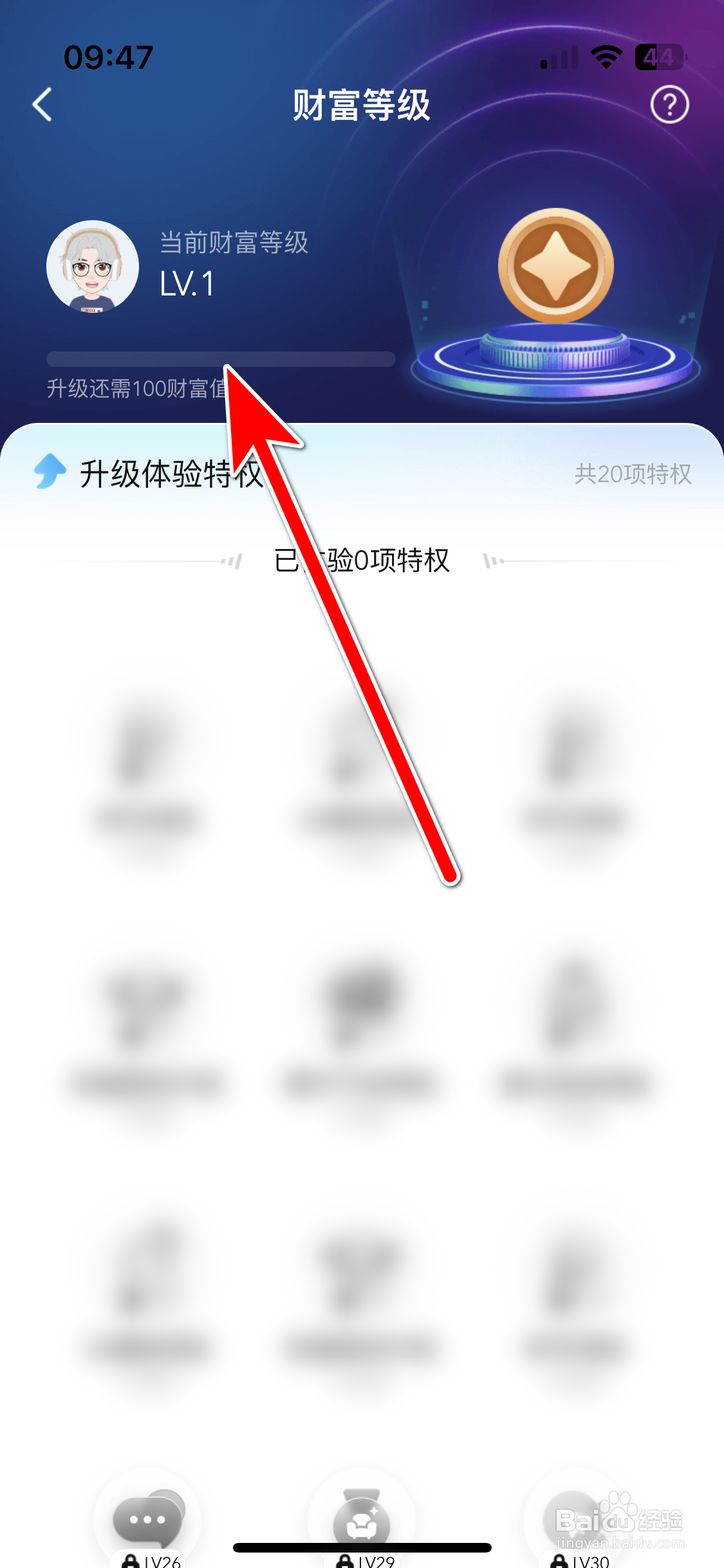 喔喔开黑如何查询我的财富等级