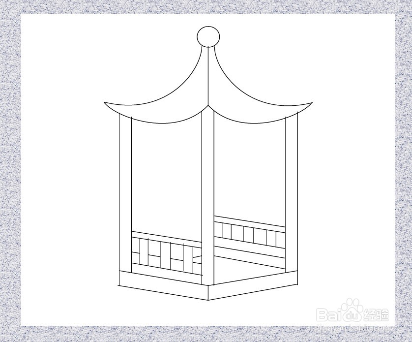 手账素材亭子简笔画怎么画