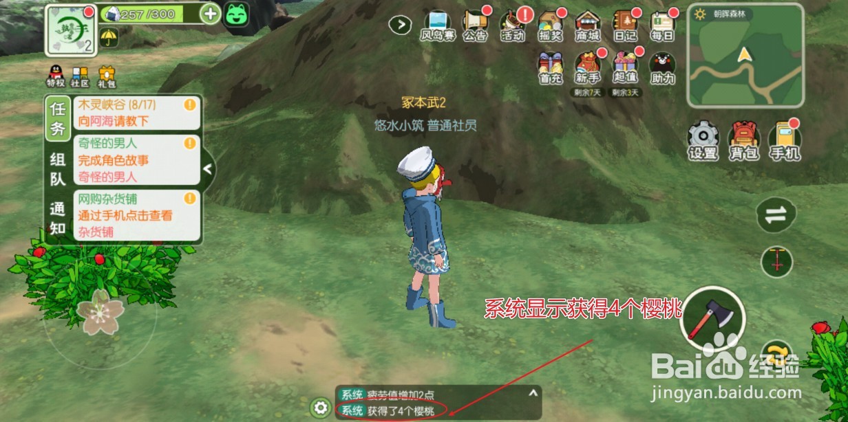 如何获得小森生活的樱桃