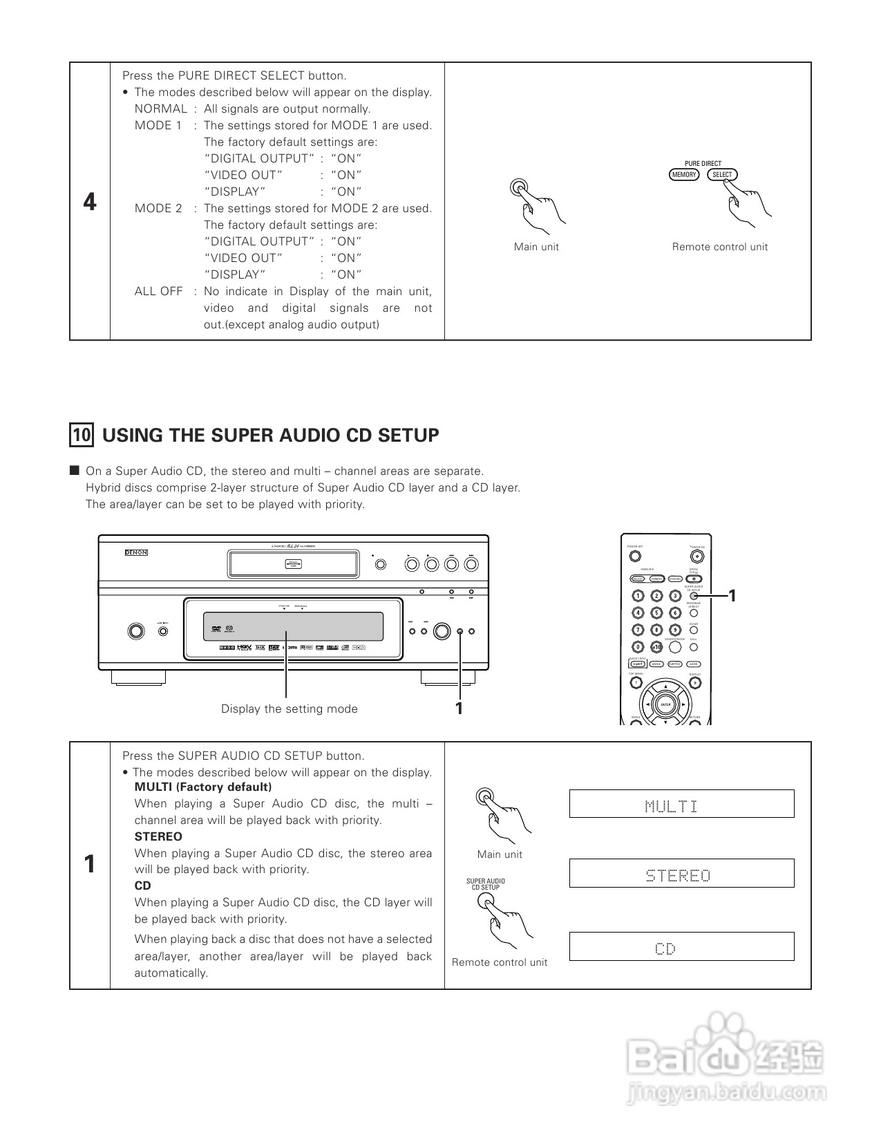 DENON DVD-A1XV播放机说明书:[3]