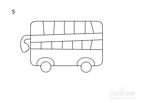 双层巴士正面简笔画图片