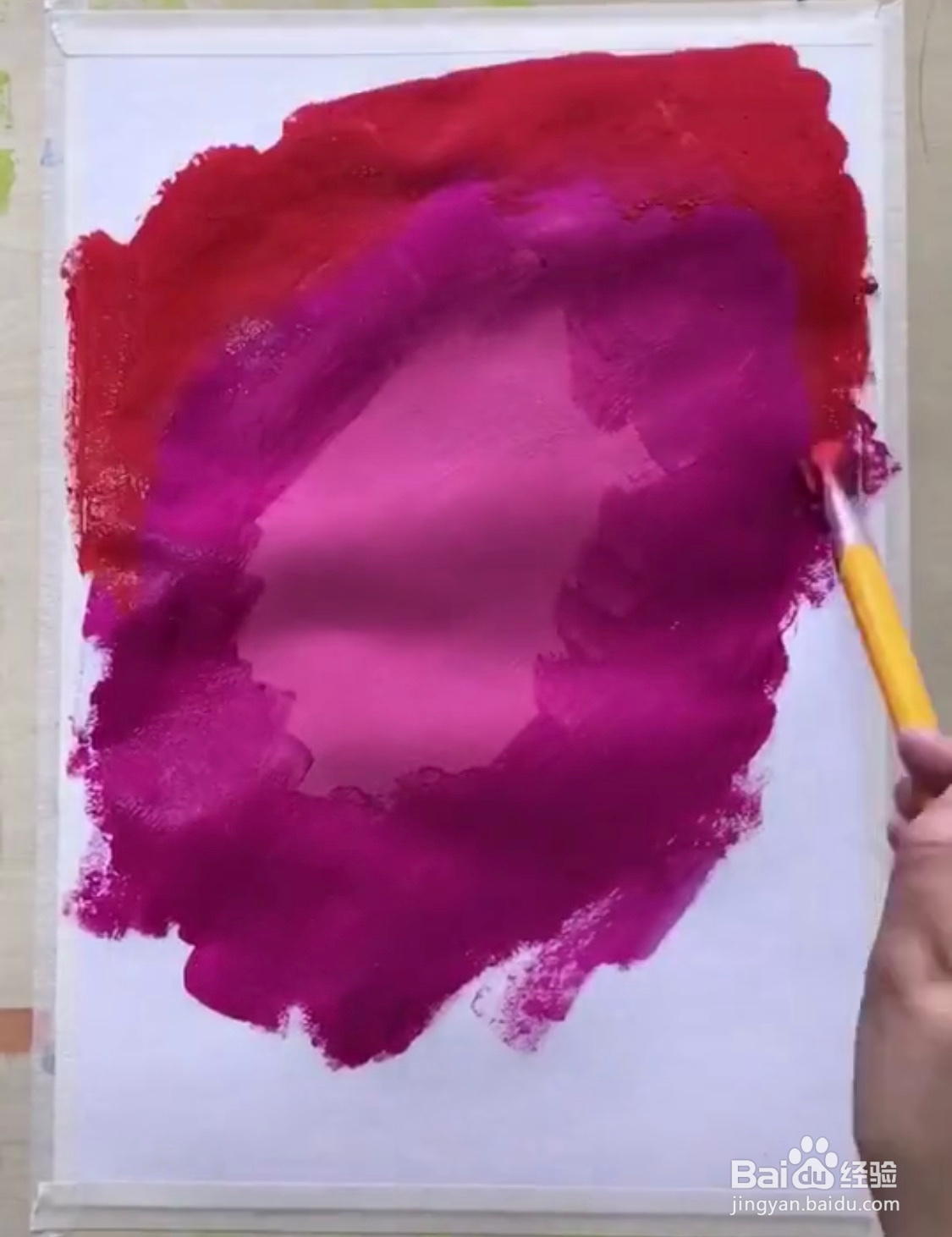 教你画水粉画相依偎的兔子