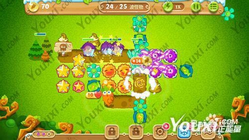 保卫萝卜2第17关攻略 森林17宝石金萝卜教程