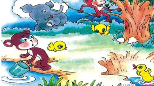 看图写话-小猴子救小鸭