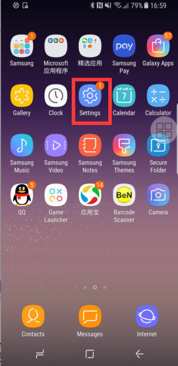 三星牌手机上全是英文把英文改成中文怎么改