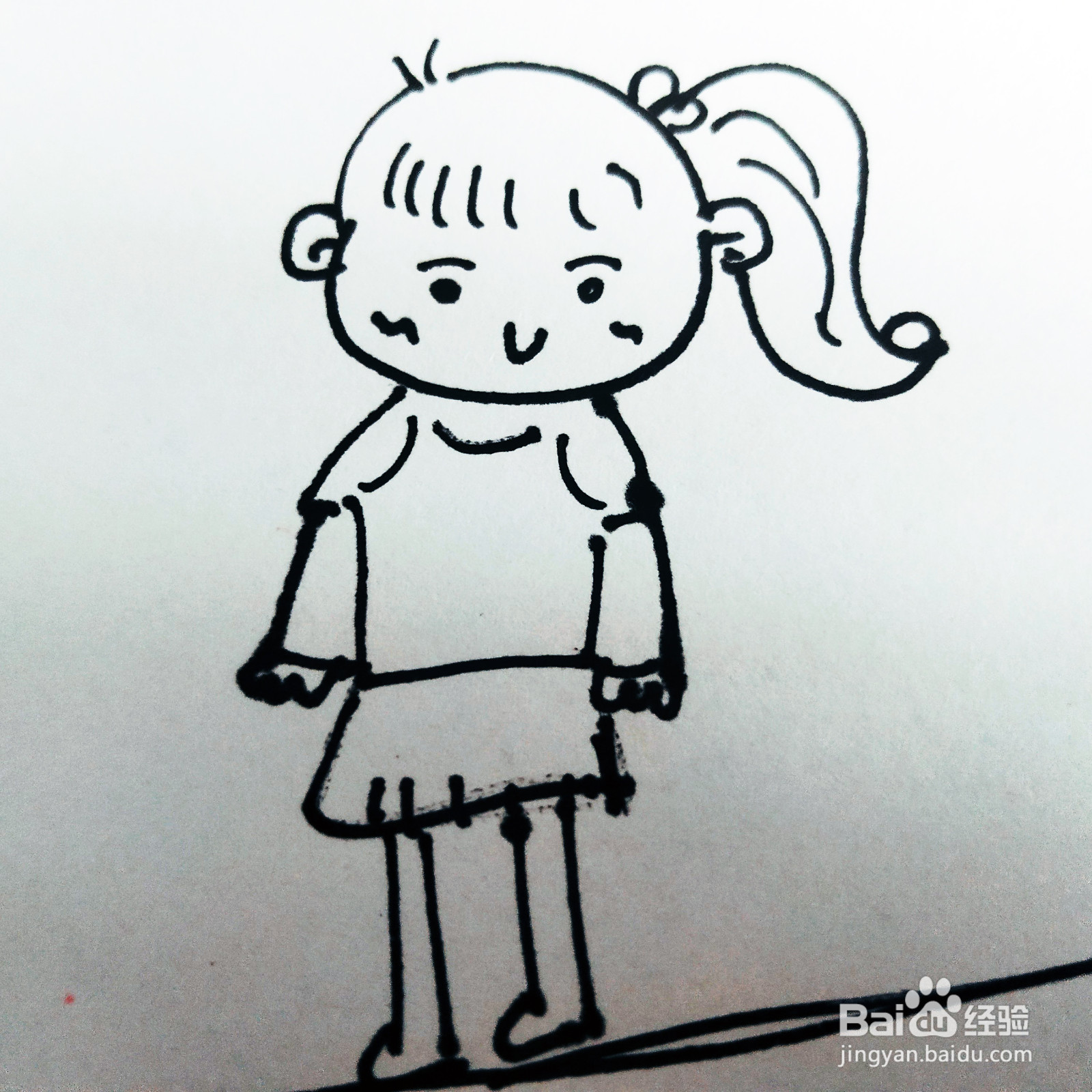 我们如何来画卡通漂亮的女孩简笔画呢