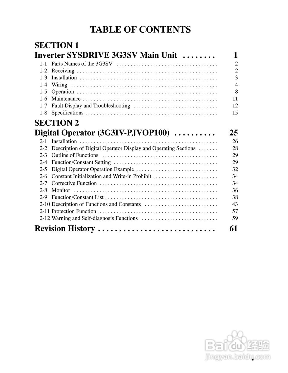 欧姆龙3G3SV-BB037-E变频器说明书:[1]