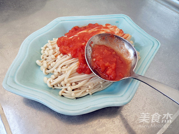 茄汁金针菇的做法