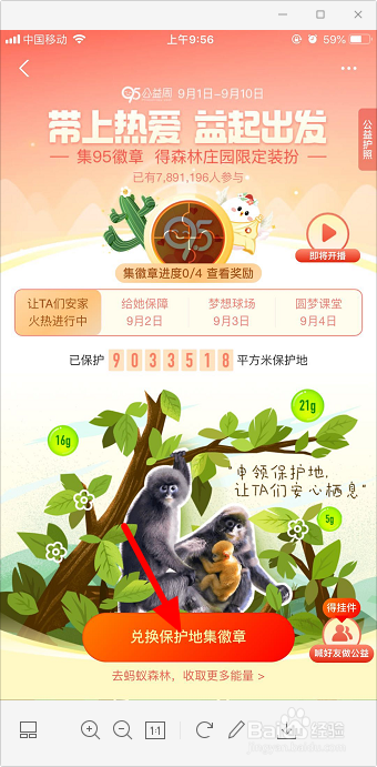 蚂蚁森林95公益周装扮怎么获得