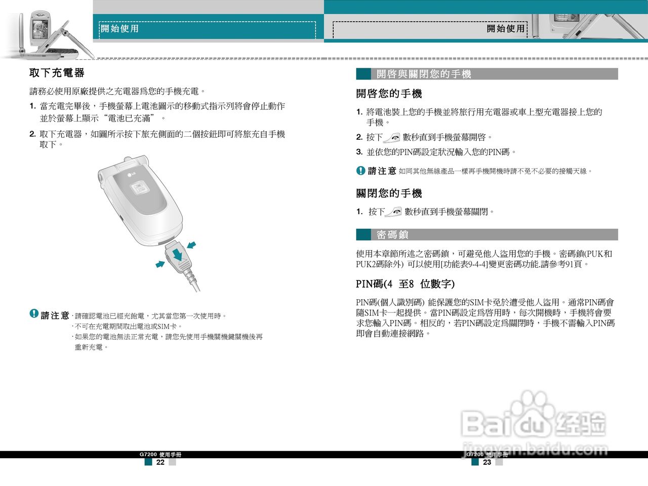 LG G7200手机使用手册:[2]