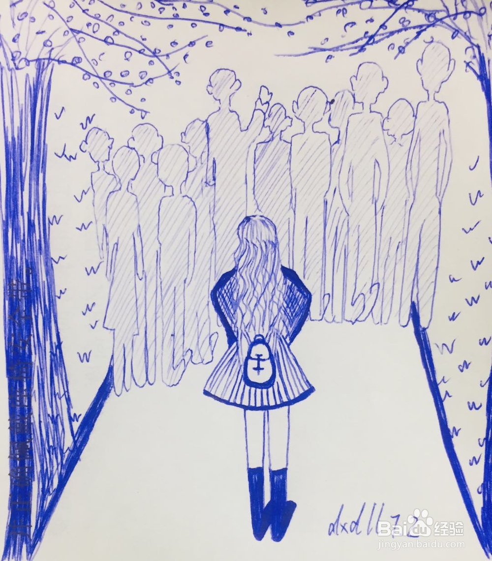 dxdll手绘之出游的女孩