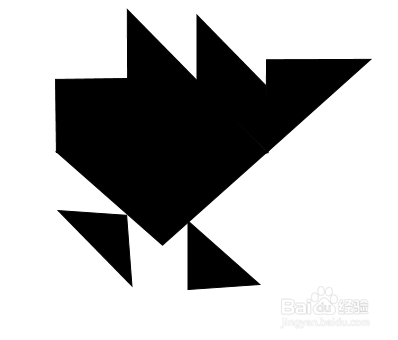 如何使用Word制作七巧板奔跑小鸡拼图题目？