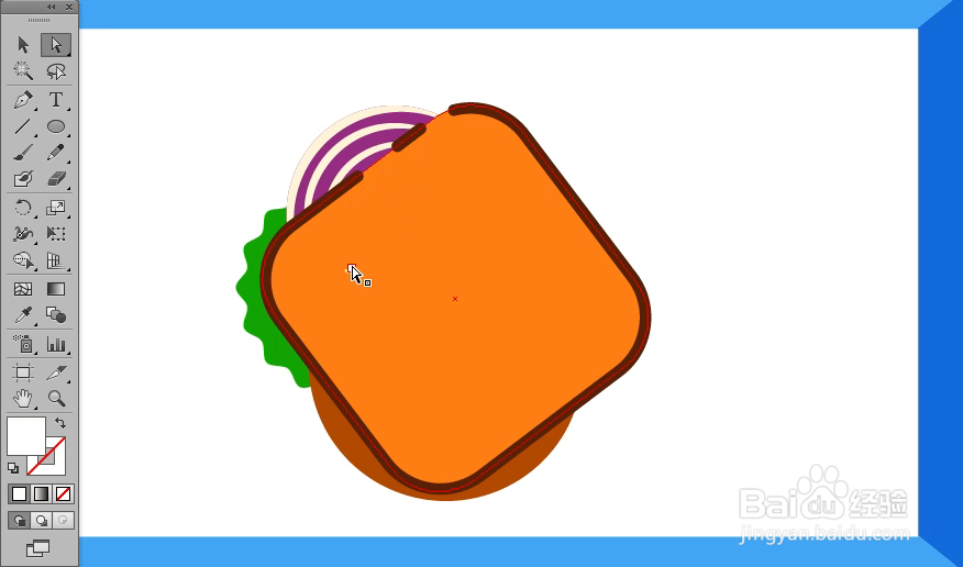 怎样在illustrator中绘制三明治小图标