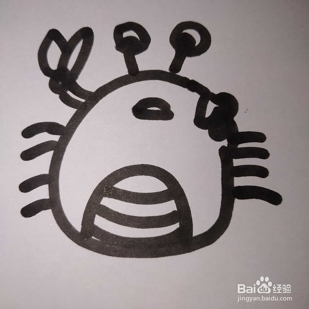 螃蟹的简笔画技法(三)