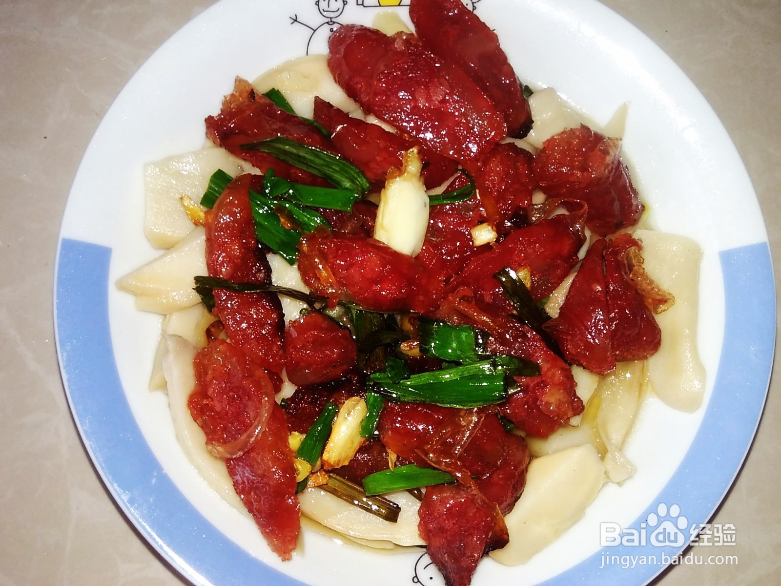 香肠扒杏鲍菇的家常做法
