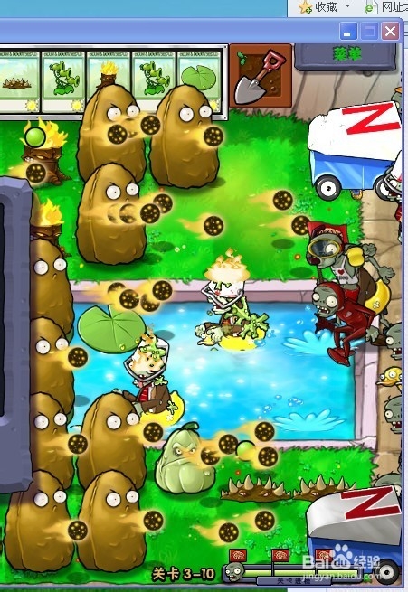 植物大战僵尸快速通关游戏攻略：[50]3-10.2